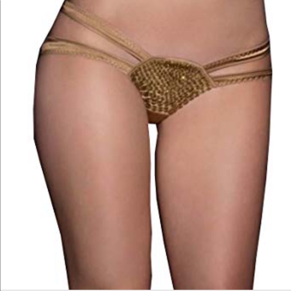 NWT AGENT PROVOCATEUR ASTRA BRIEF GOLD XS AP1